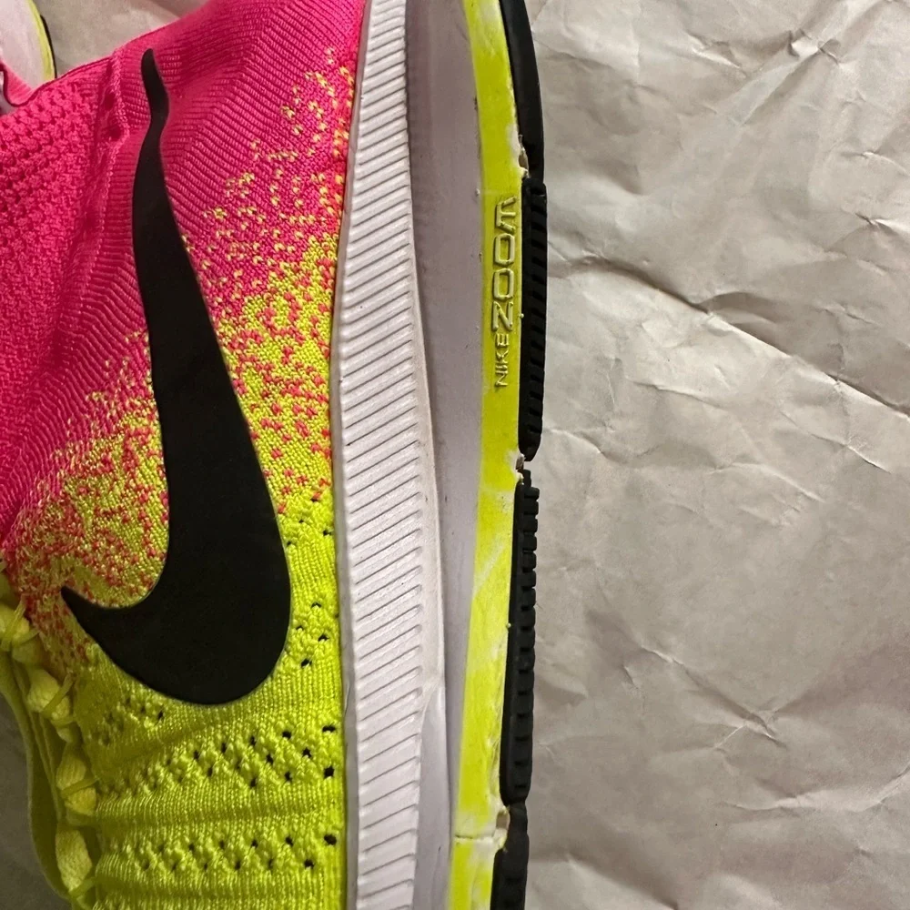 Nike Bright Pink and Lime Green Sneakers